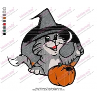 Kitten Halloween Embroidery Design